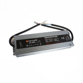 Блок питания герметичный тонкий IP67 MR12250 12v 20,8A 250W от магазина РЭССИ